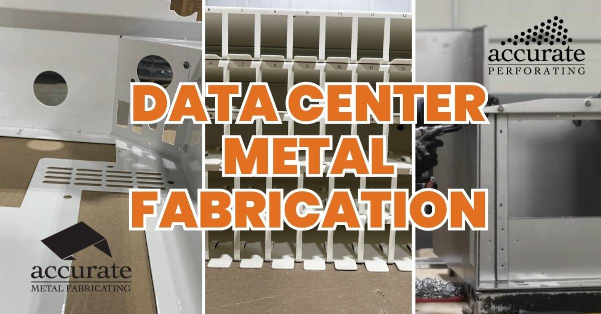 Data center metal fabrication components designed for airflow and equipment protection