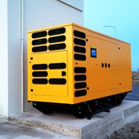 Power generator painted yellow